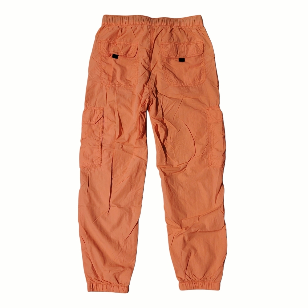 American Eagle Orange Nylon Cargo Pants Size Small - Picture 2 of 6